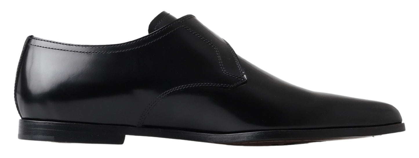 Dolce & Gabbana Elegant Black Leather Monk Strap Shoes Dolce & Gabbana