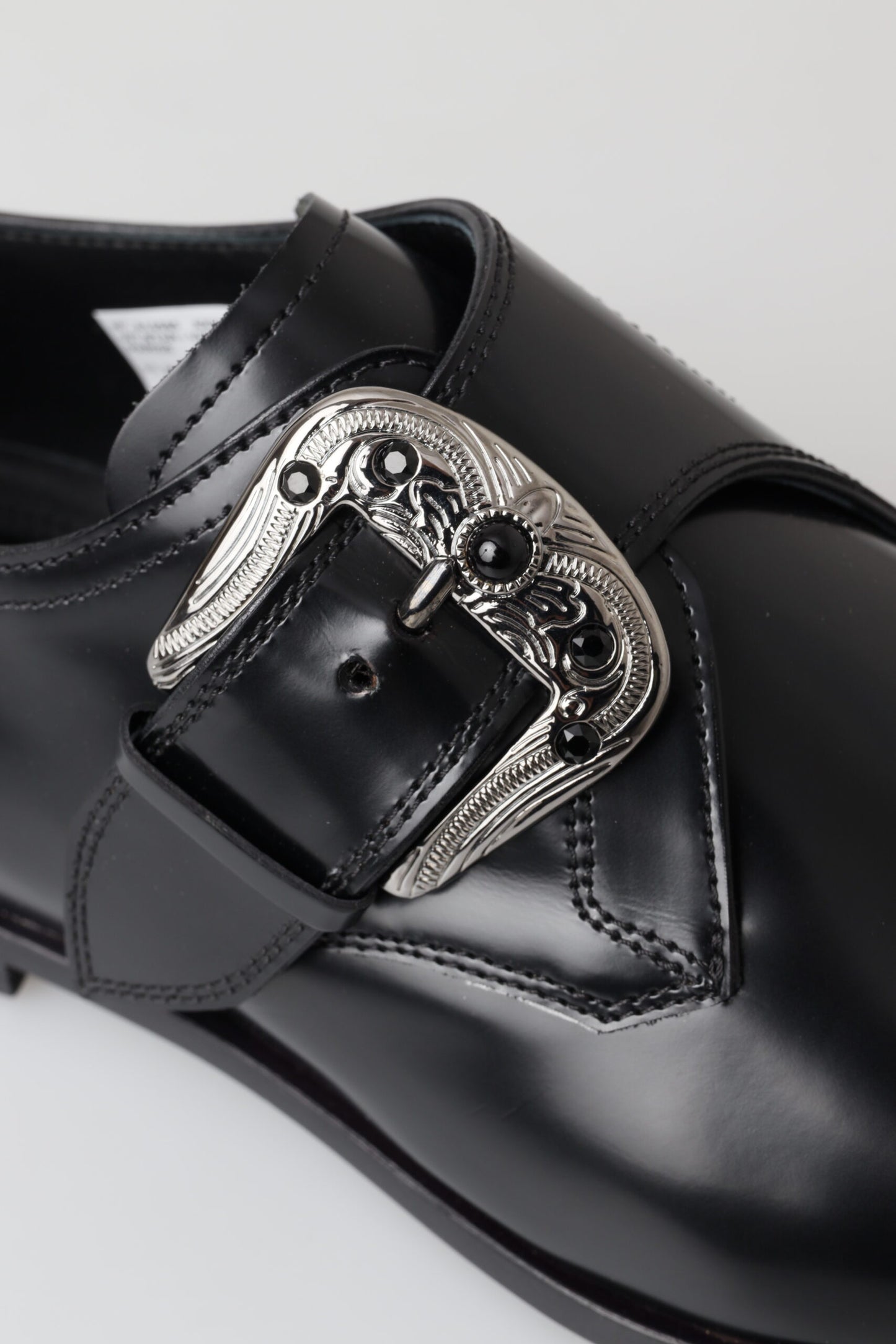 Dolce & Gabbana Elegant Black Leather Monk Strap Shoes Dolce & Gabbana