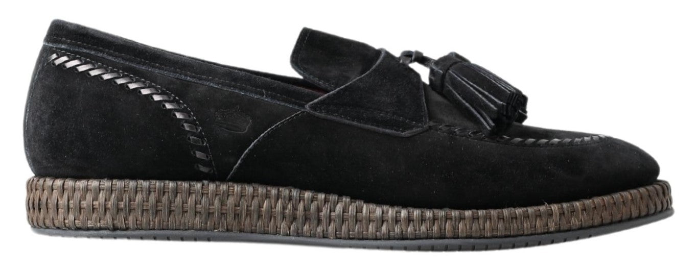 Dolce & Gabbana Elegant Black Suede Espadrilles Sneakers Dolce & Gabbana