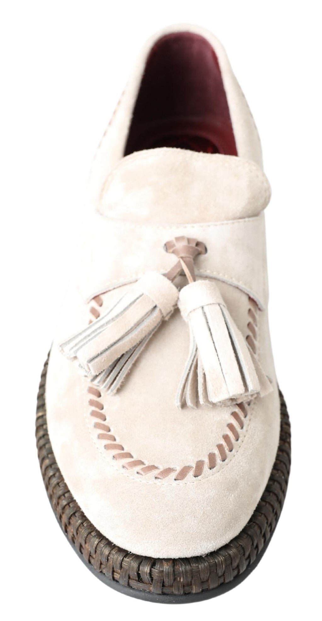 Dolce & Gabbana Elegant Ivory Leather Espadrilles Dolce & Gabbana