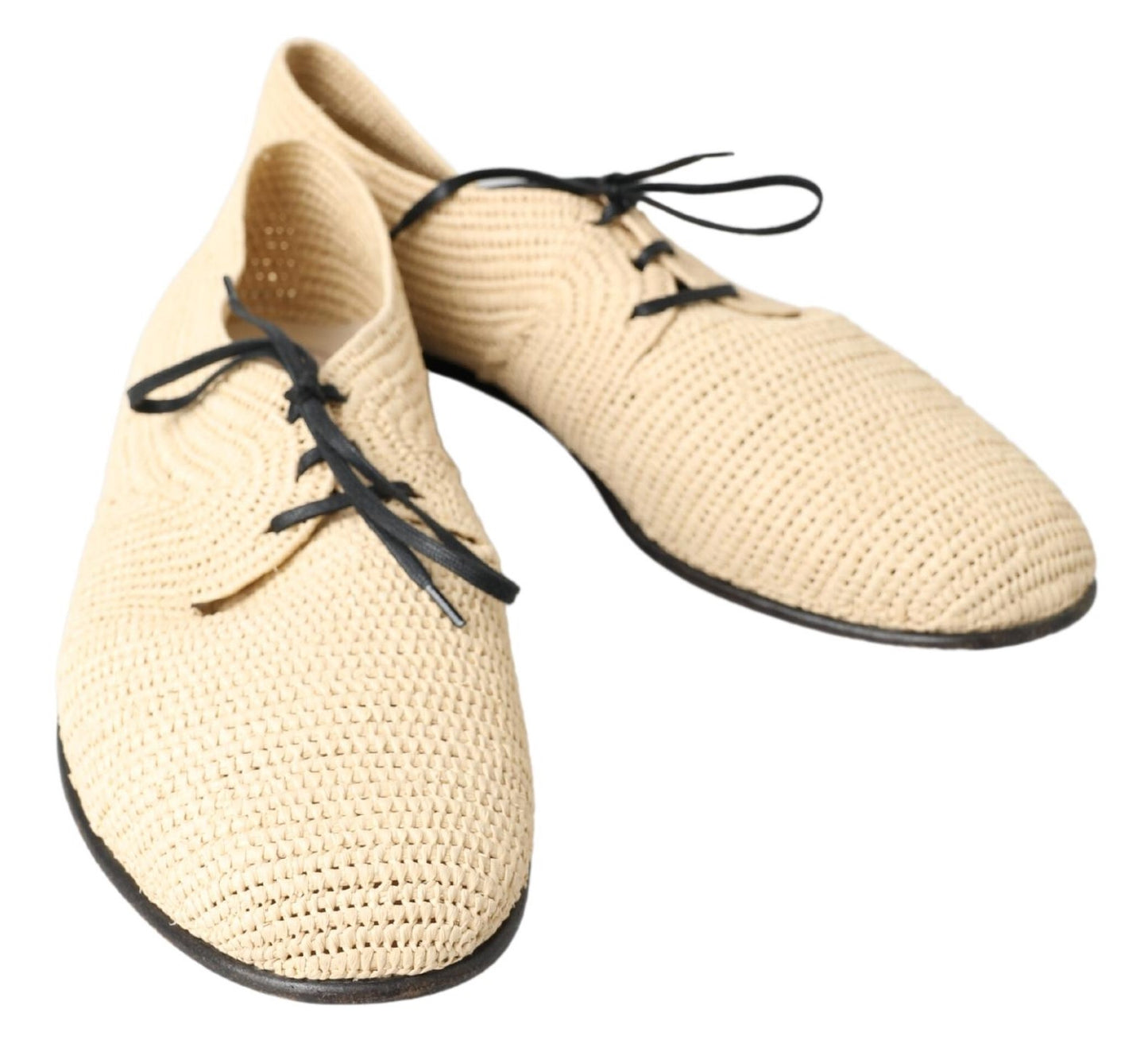 Dolce & Gabbana Chic Beige Derby Lace-Up Casual Men's Shoes Dolce & Gabbana