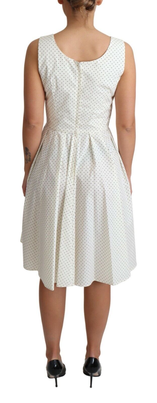 Dolce & Gabbana Elegant Sleeveless A-Line Polka Dotted Dress Dolce & Gabbana