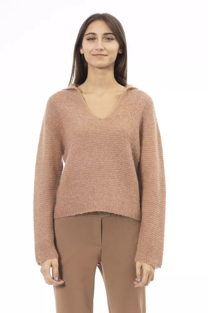 Alpha Studio Beige Polyamide Women Sweater Alpha Studio