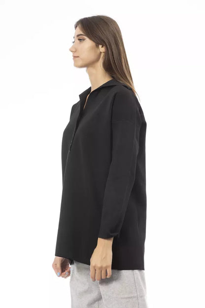 Alpha Studio Black Polypropylene Women Sweater Alpha Studio