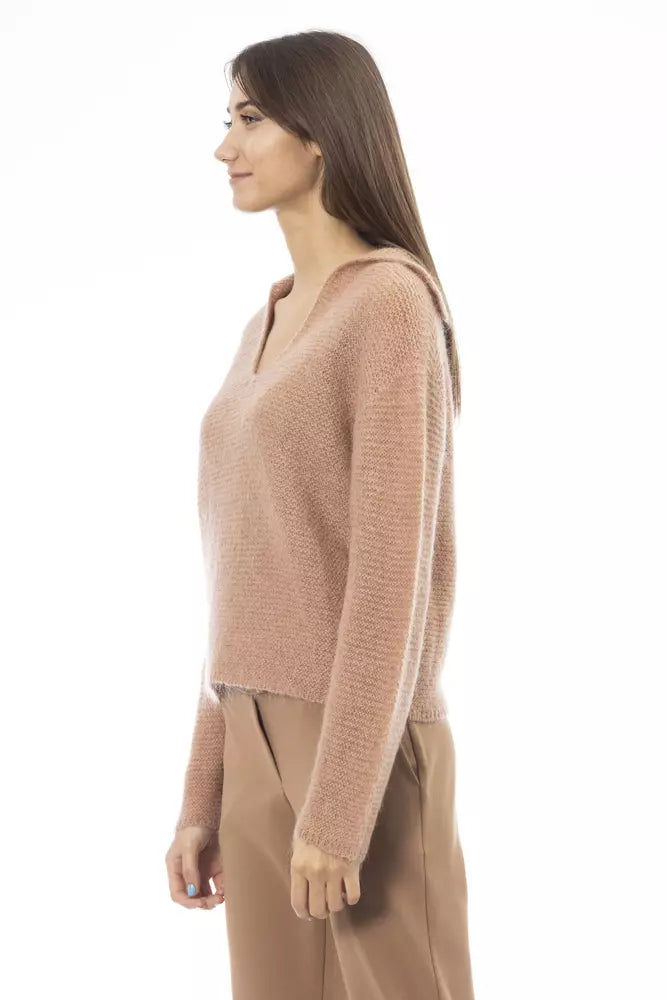 Alpha Studio Beige Polyamide Women Sweater Alpha Studio