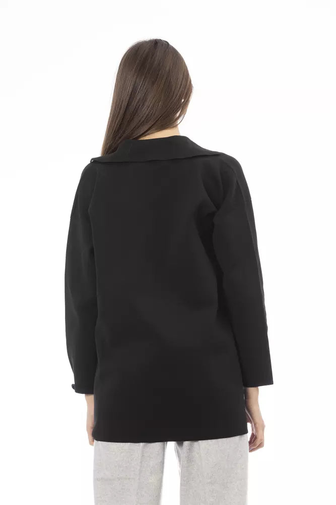 Alpha Studio Black Polypropylene Women Sweater Alpha Studio