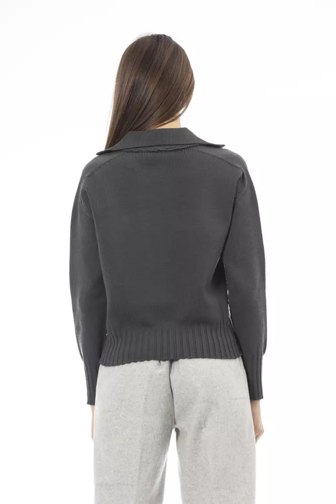 Alpha Studio Green Wool Women Sweater Alpha Studio