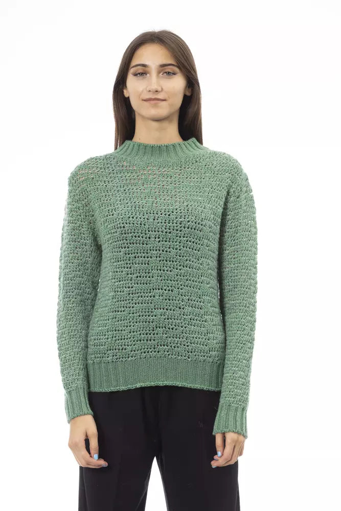 Alpha Studio Green Polyamide Women Sweater Alpha Studio