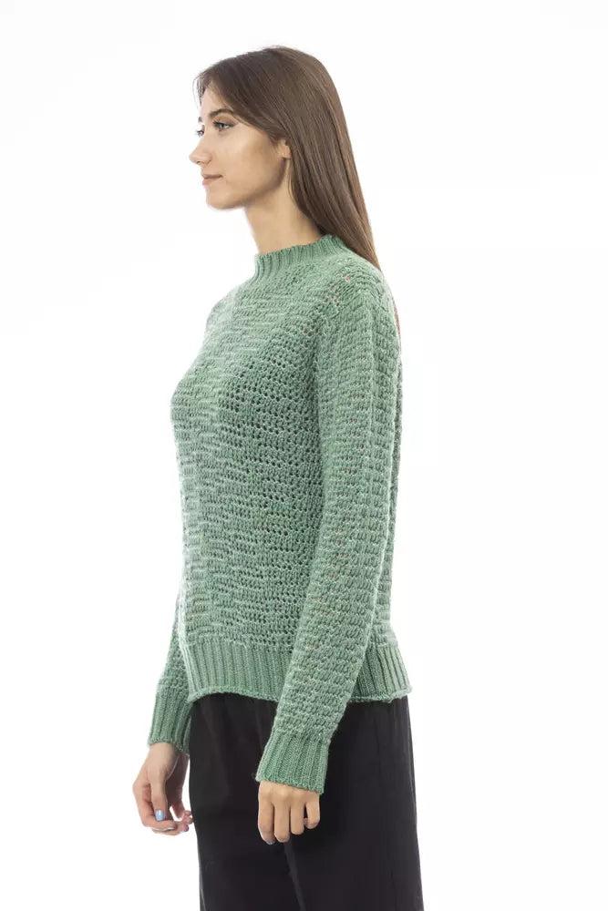 Alpha Studio Green Polyamide Women Sweater Alpha Studio