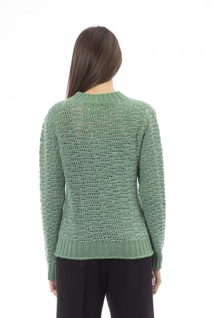 Alpha Studio Green Polyamide Women Sweater Alpha Studio