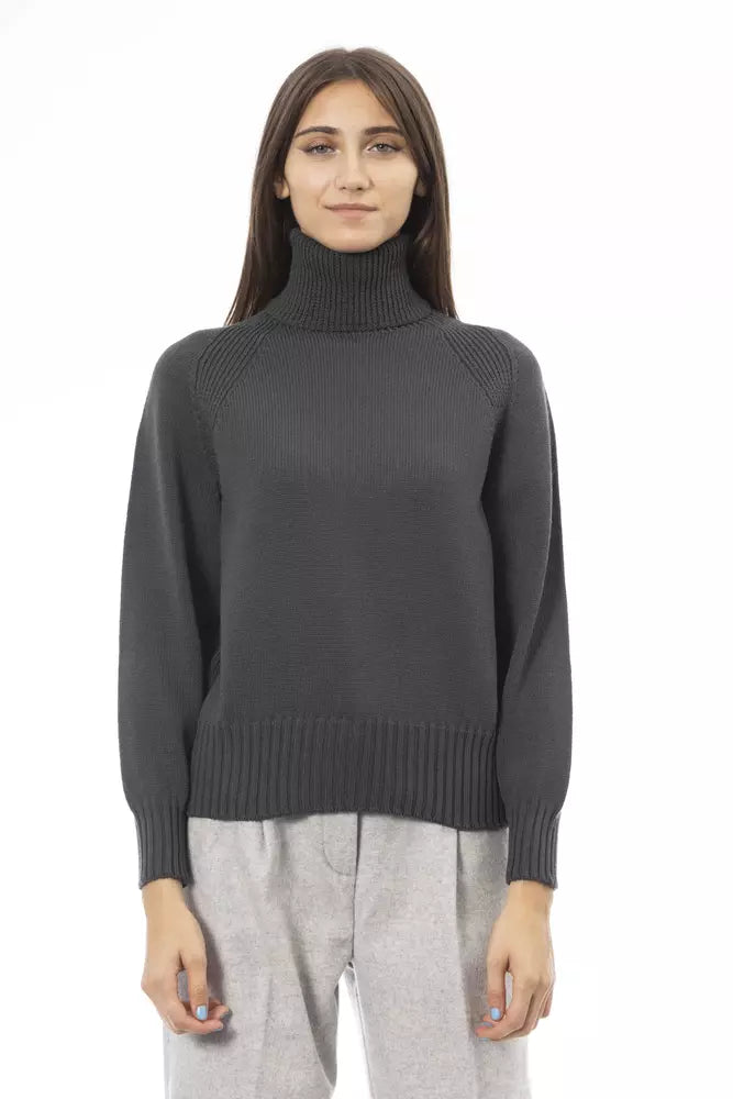 Alpha Studio Green Wool Women Sweater Alpha Studio