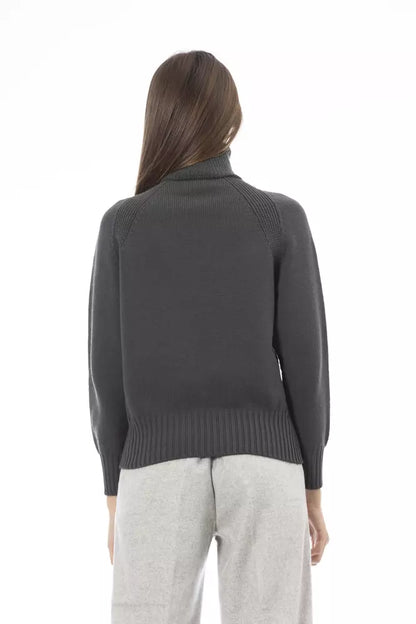 Alpha Studio Green Wool Women Sweater Alpha Studio