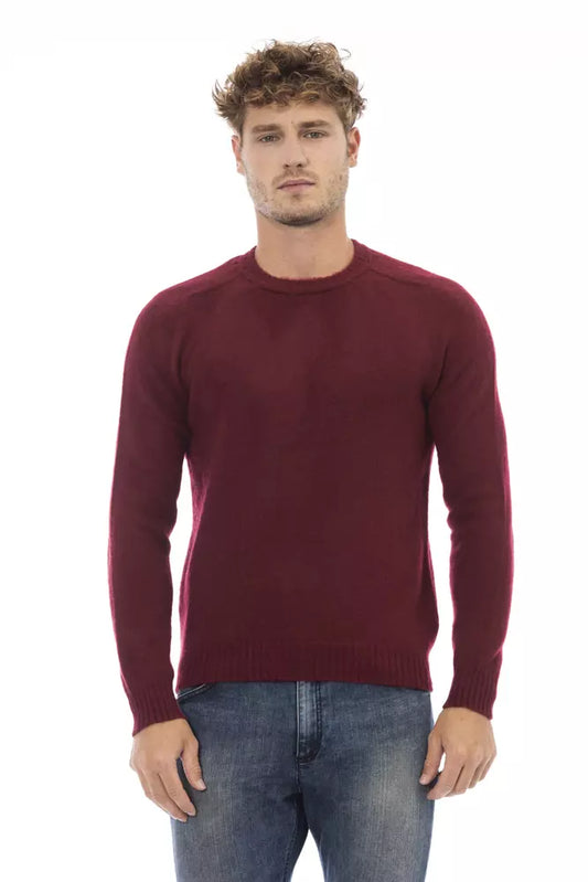 Alpha Studio Red Wool Men Sweater Alpha Studio