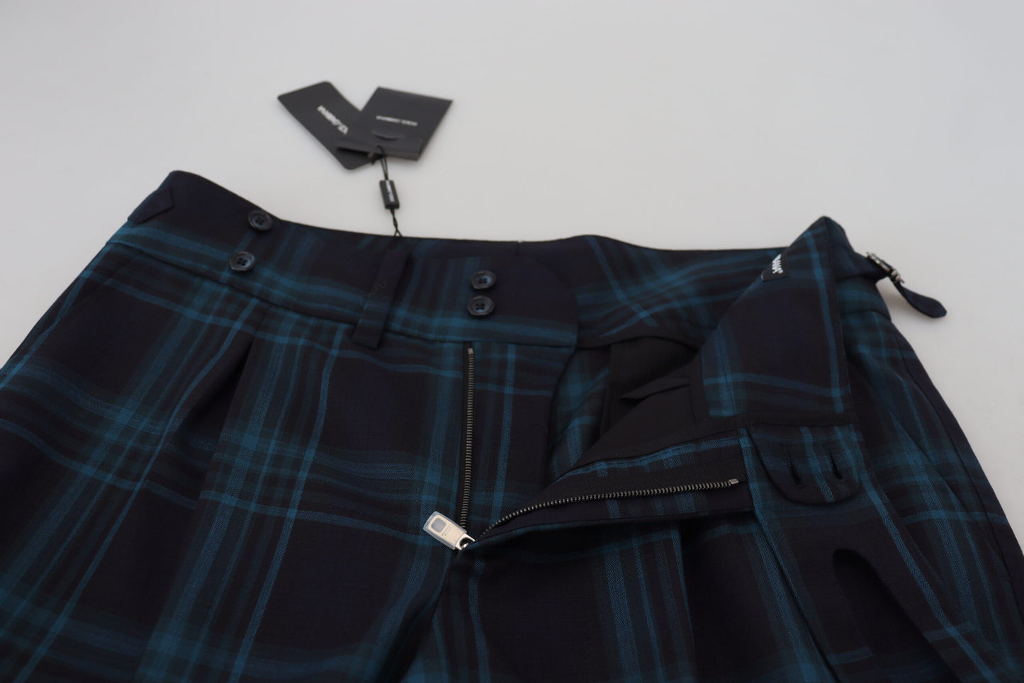 Dolce & Gabbana Elegant Plaid Wool Dress Pants Dolce & Gabbana