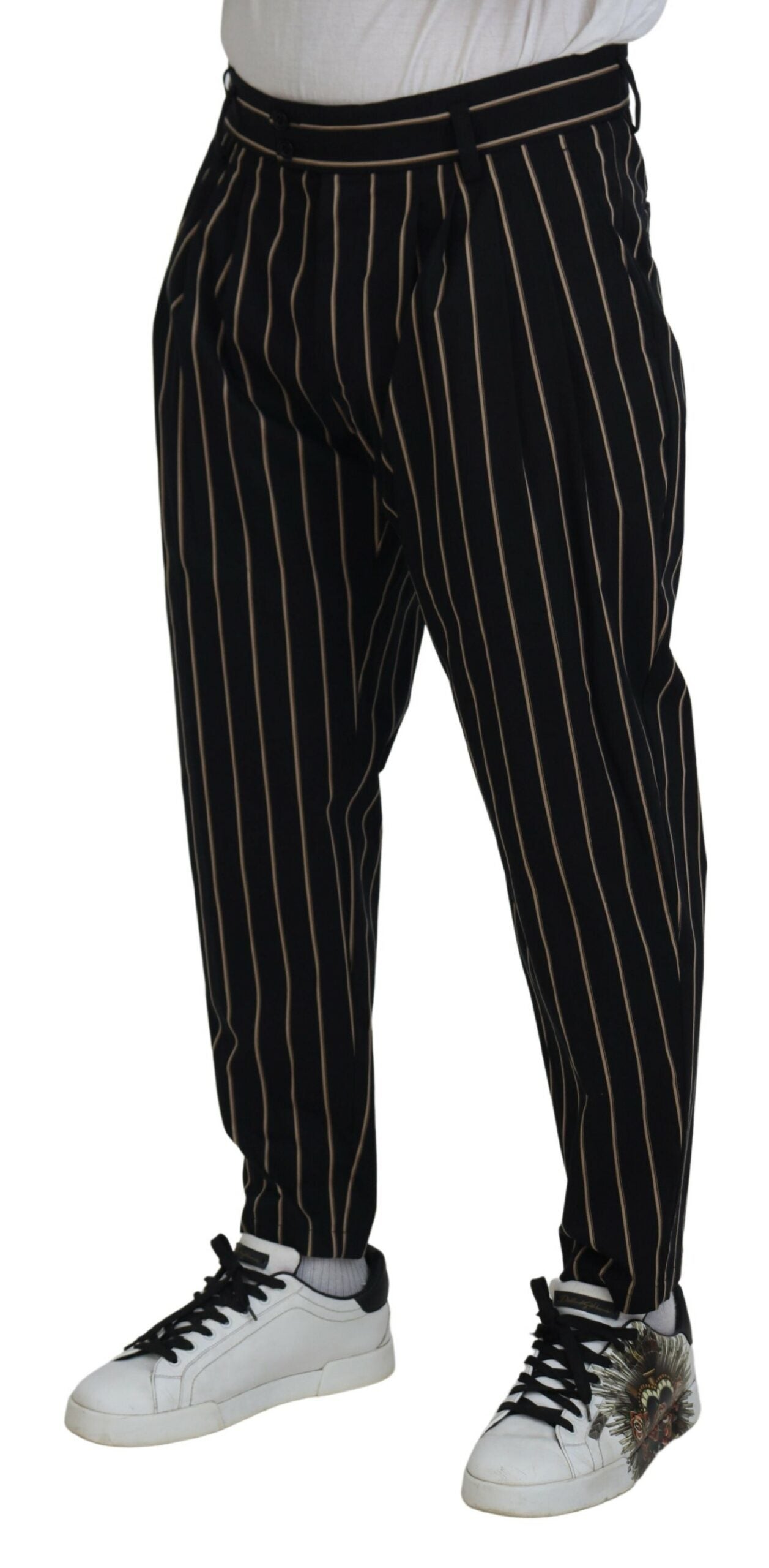 Dolce & Gabbana Elegant Striped Chino Tapered Pants Dolce & Gabbana