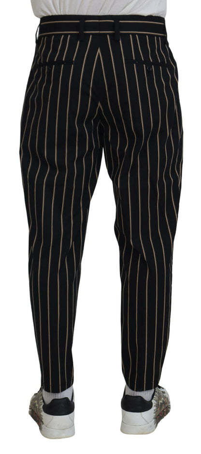 Dolce & Gabbana Elegant Striped Chino Tapered Pants Dolce & Gabbana