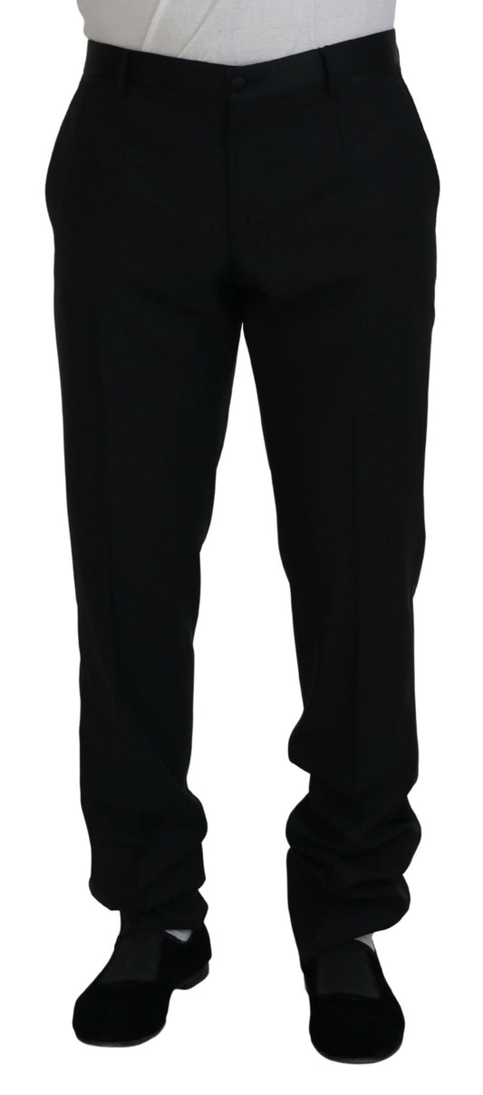 Dolce & Gabbana Elegant Slim Fit Black Dress Trousers Dolce & Gabbana