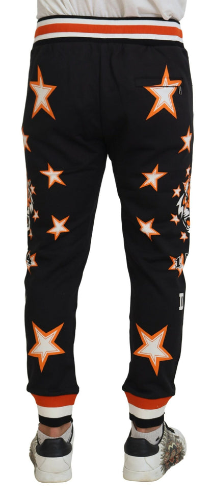 Dolce & Gabbana Elegant Black Star Casual Sweatpants Dolce & Gabbana