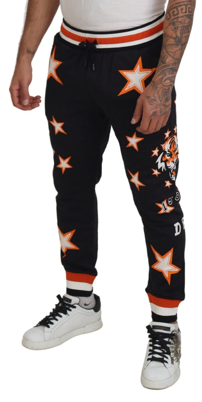 Dolce & Gabbana Elegant Black Star Casual Sweatpants Dolce & Gabbana