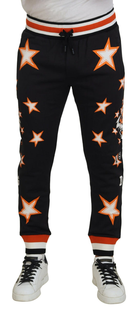 Dolce & Gabbana Elegant Black Star Casual Sweatpants Dolce & Gabbana