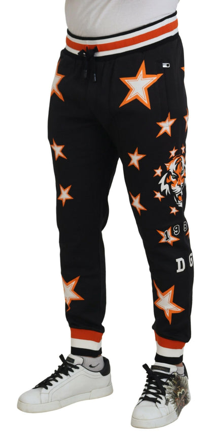 Dolce & Gabbana Elegant Black Star Casual Sweatpants Dolce & Gabbana