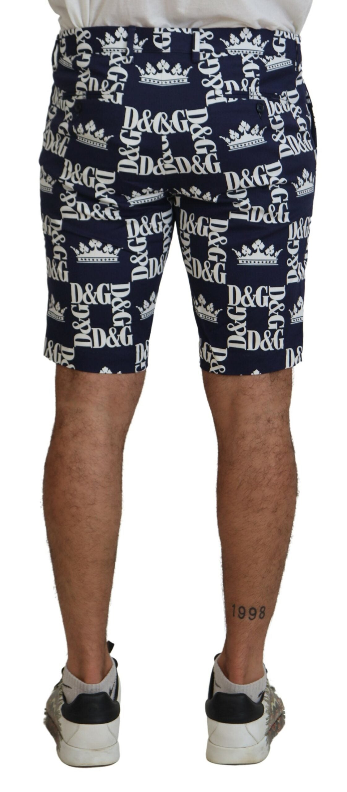 Dolce & Gabbana Casual Crown Print Chinos Shorts Dolce & Gabbana