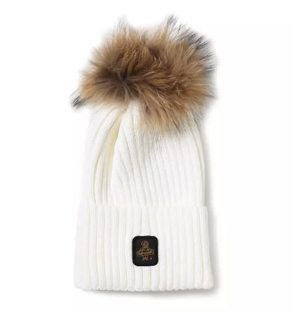 Refrigiwear Chic Ribbed Knit Pompom Winter Hat