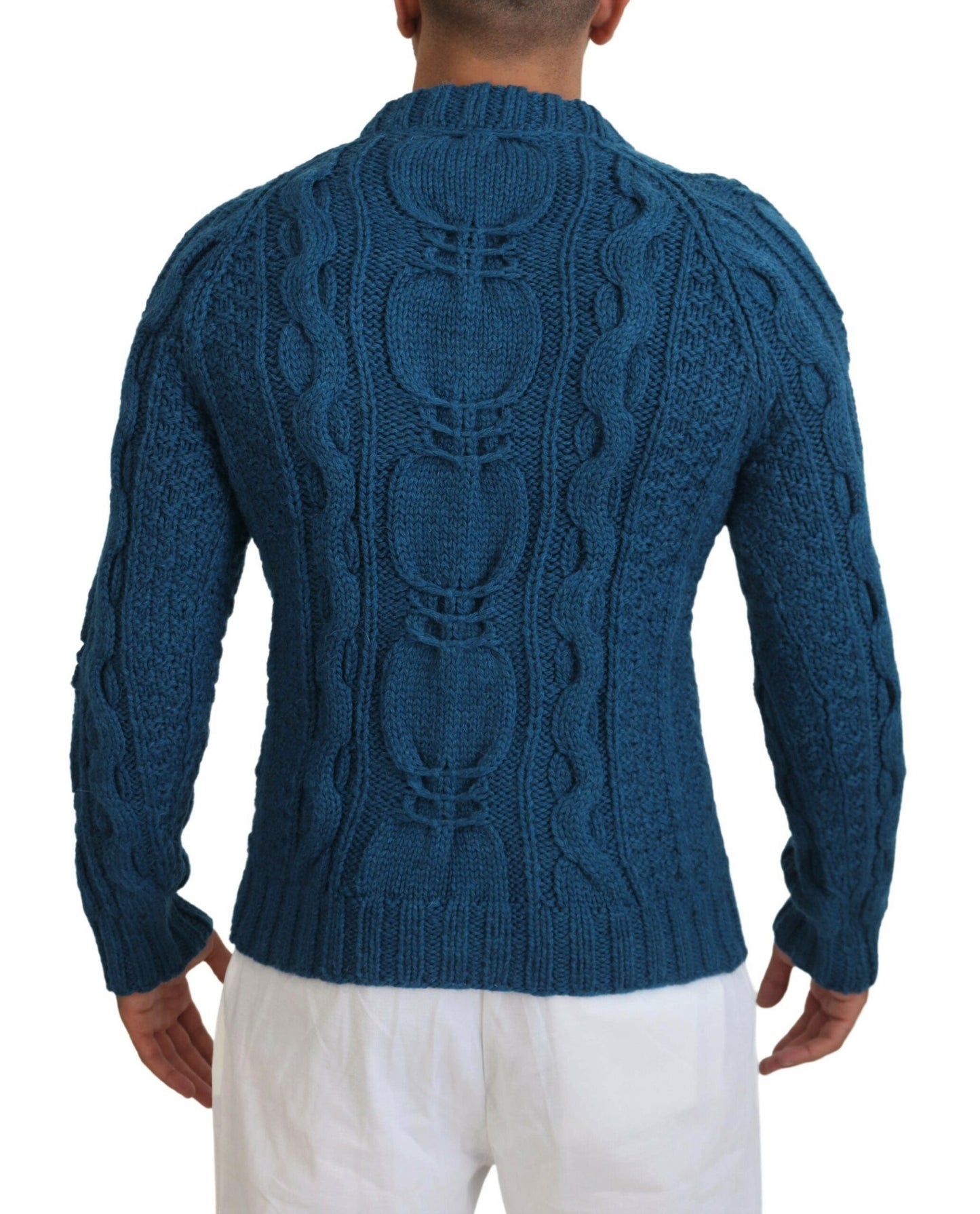 Dolce & Gabbana Elegant Blue Crewneck Sweater Dolce & Gabbana