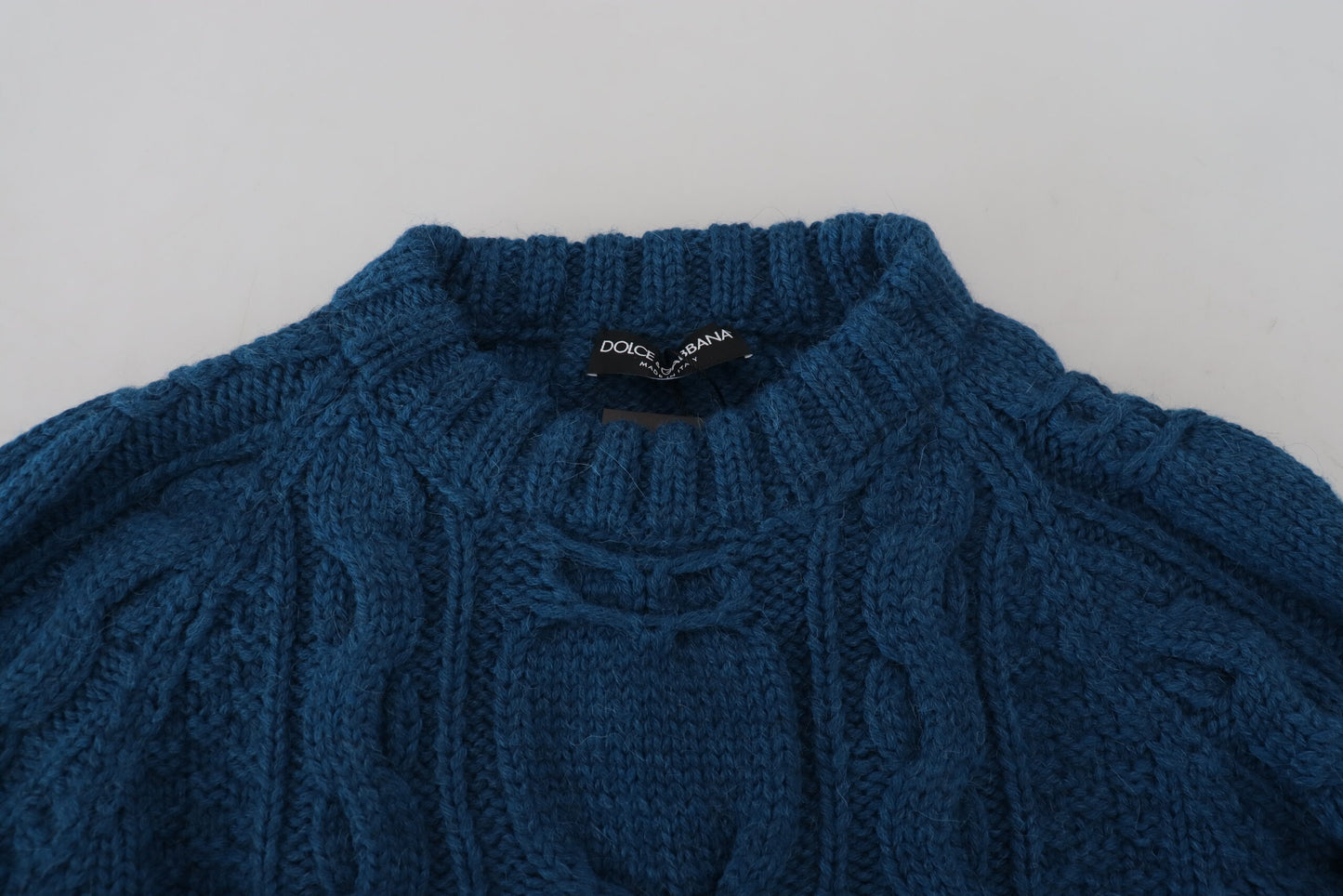 Dolce & Gabbana Elegant Blue Crewneck Sweater Dolce & Gabbana