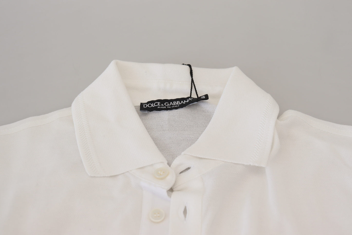 Dolce & Gabbana Elegant White Cotton Blend Polo Dolce & Gabbana