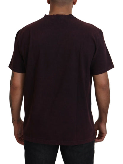 Dolce & Gabbana Elegant Bordeaux Crewneck Tee Dolce & Gabbana