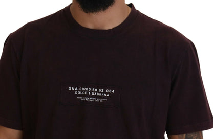 Dolce & Gabbana Elegant Bordeaux Crewneck Tee Dolce & Gabbana