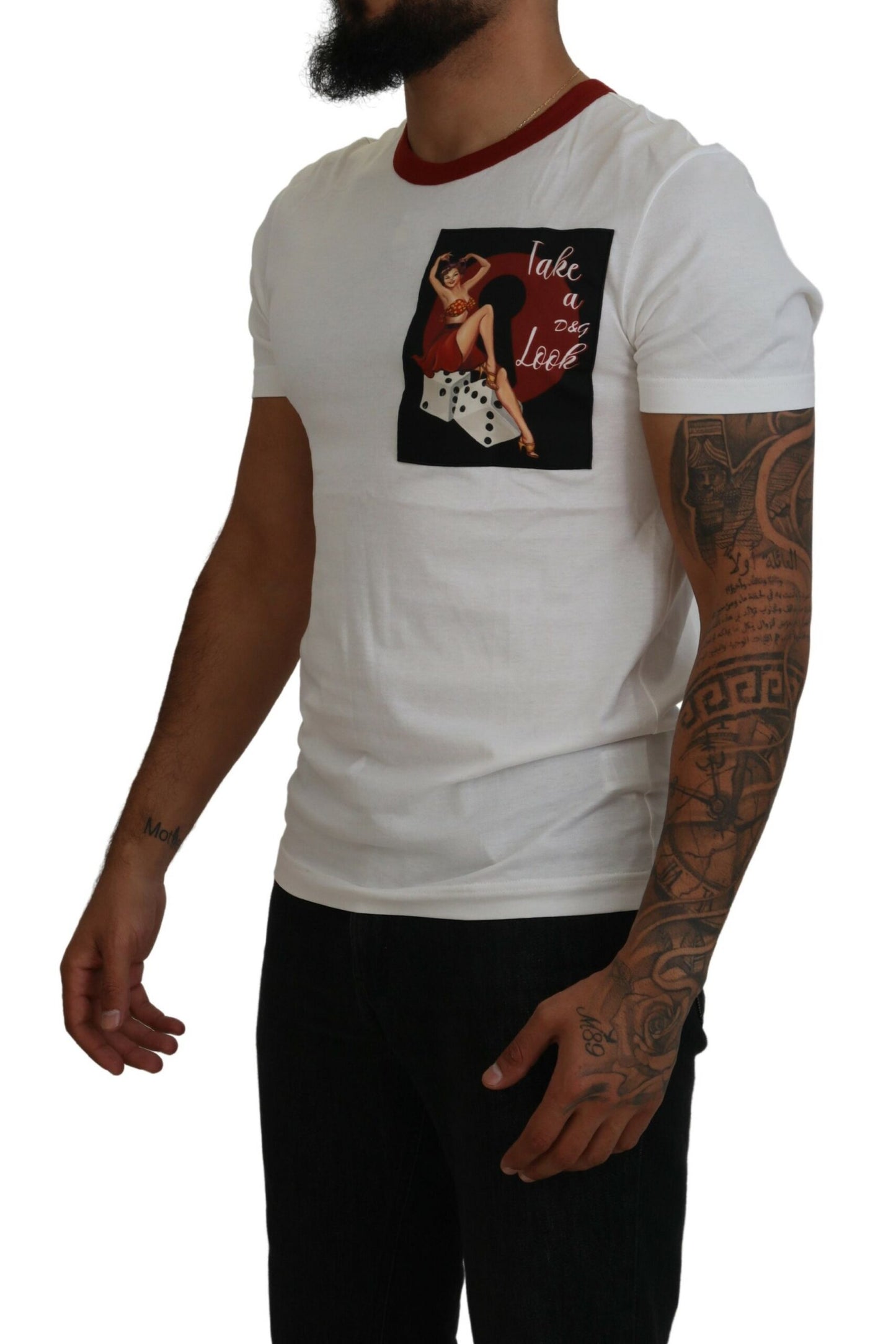 Dolce & Gabbana Elegant White Crewneck Cotton T-Shirt Dolce & Gabbana