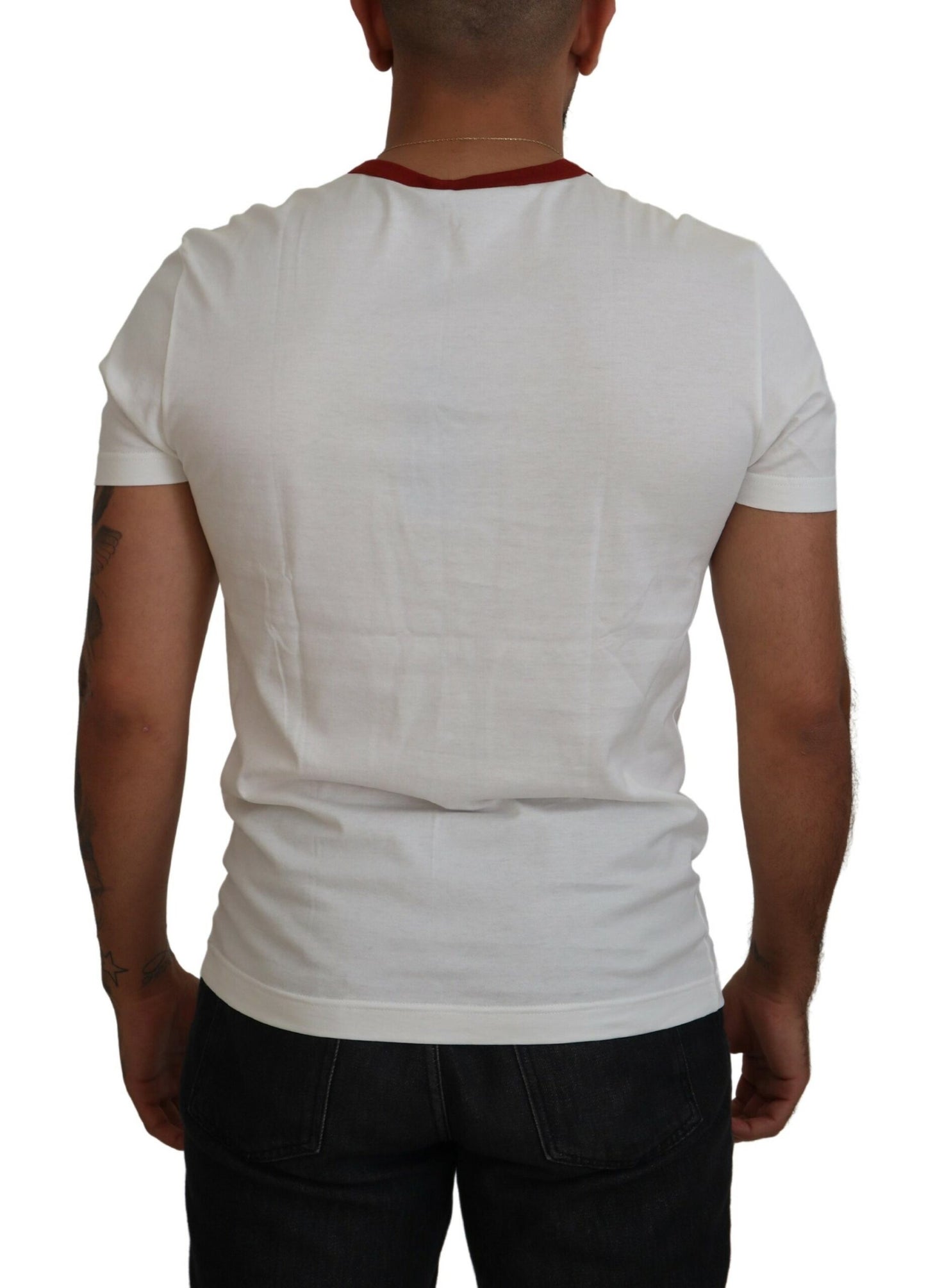 Dolce & Gabbana Elegant White Crewneck Cotton T-Shirt Dolce & Gabbana