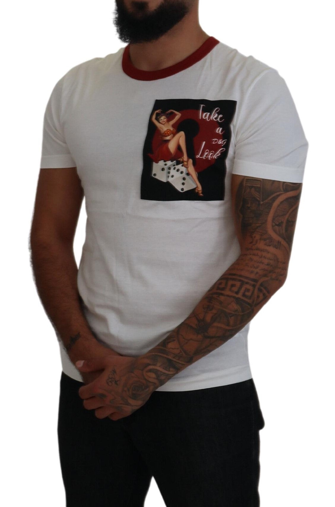 Dolce & Gabbana Elegant White Crewneck Cotton T-Shirt Dolce & Gabbana