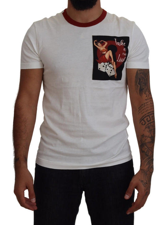 Dolce & Gabbana Elegant White Crewneck Cotton T-Shirt Dolce & Gabbana