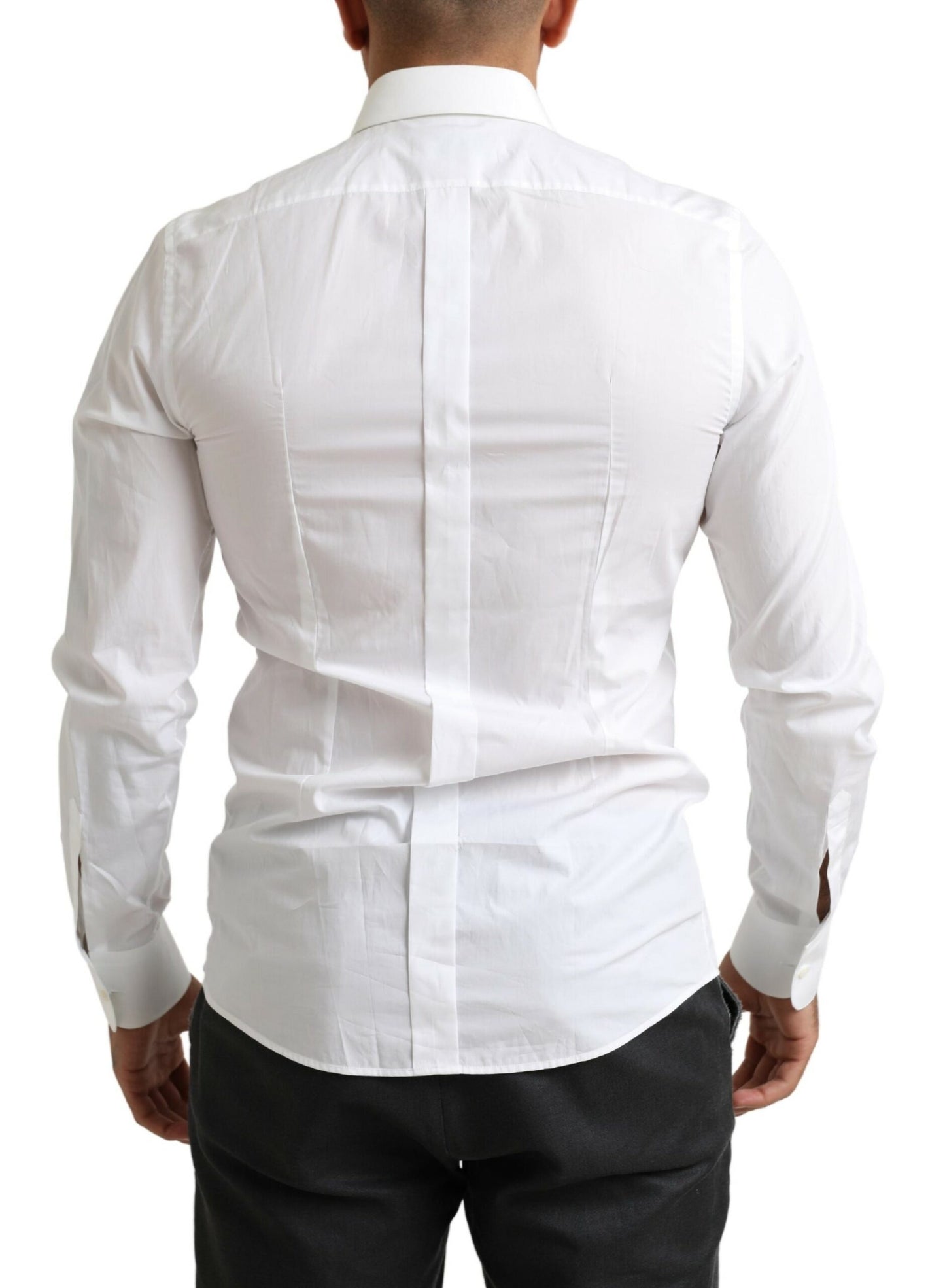 Dolce & Gabbana Italian Designer Slim Fit Tuxedo Shirt Dolce & Gabbana