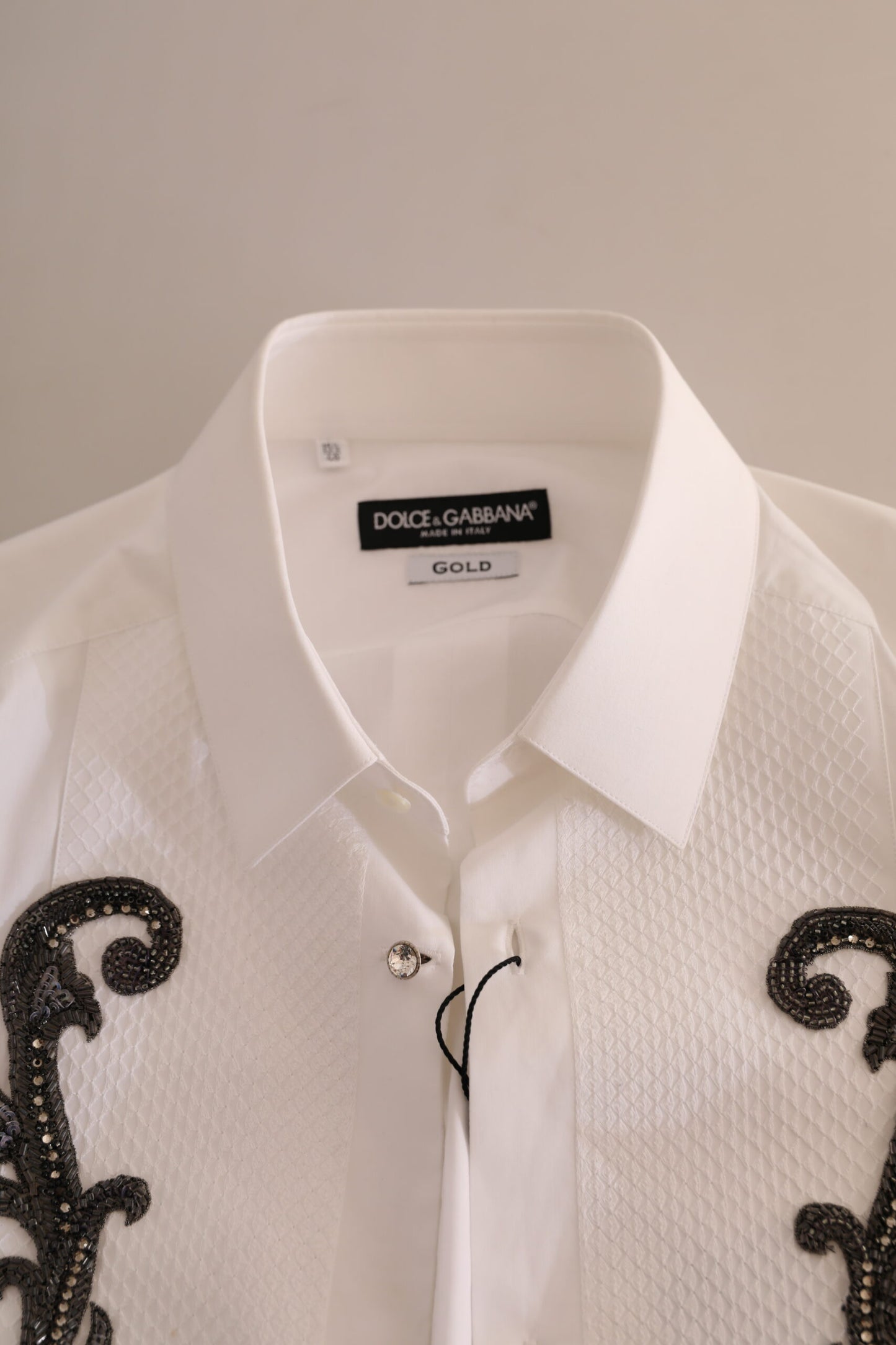 Dolce & Gabbana Italian Designer Slim Fit Tuxedo Shirt Dolce & Gabbana