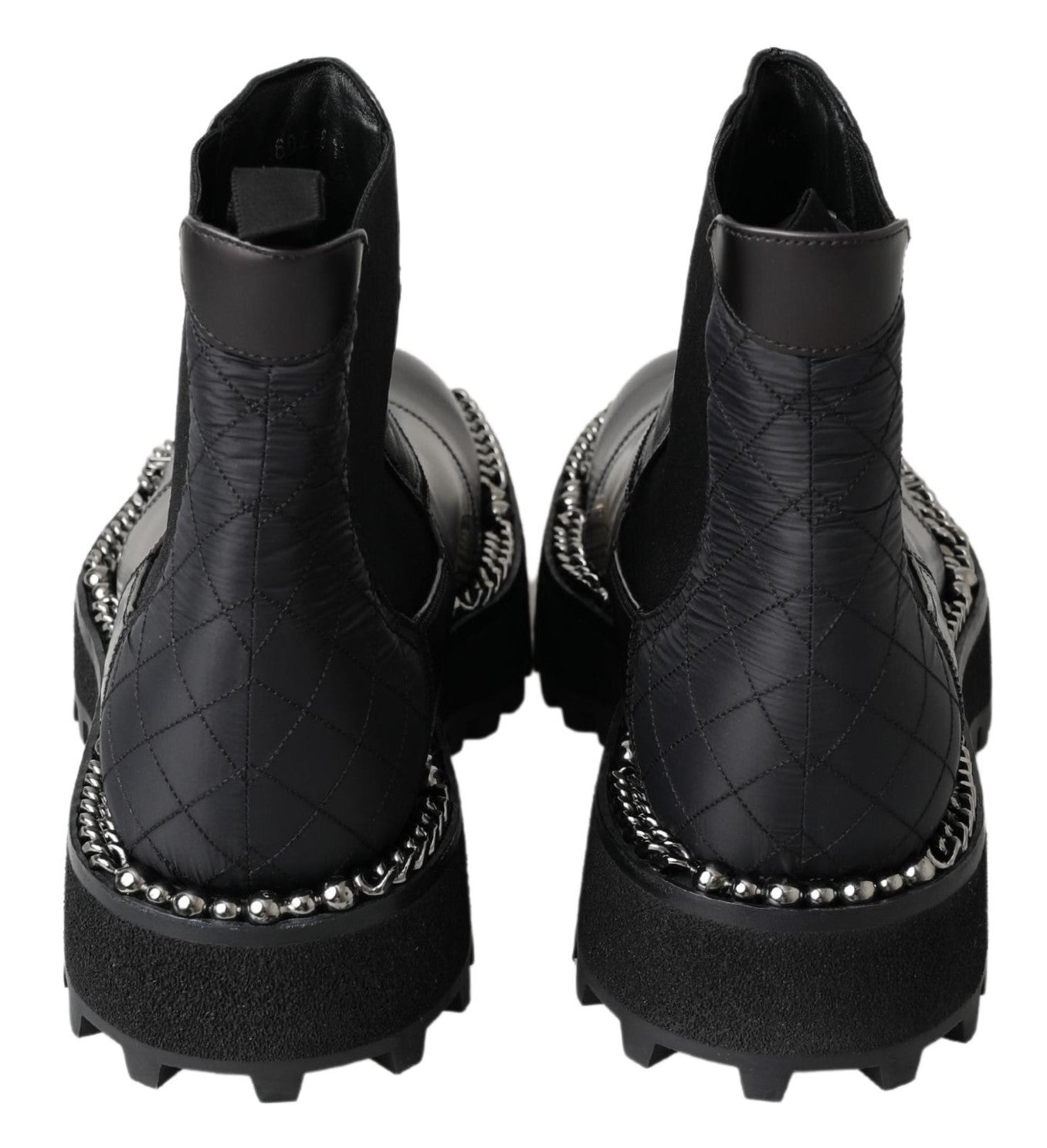 Dolce & Gabbana Elegant Black Ankle Stretch Slip On Boots Dolce & Gabbana