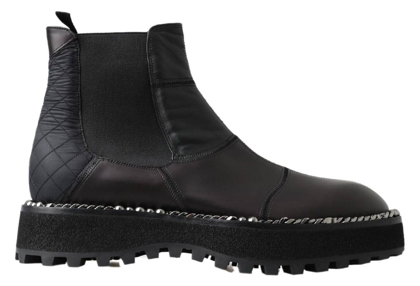 Dolce & Gabbana Elegant Black Ankle Stretch Slip On Boots Dolce & Gabbana