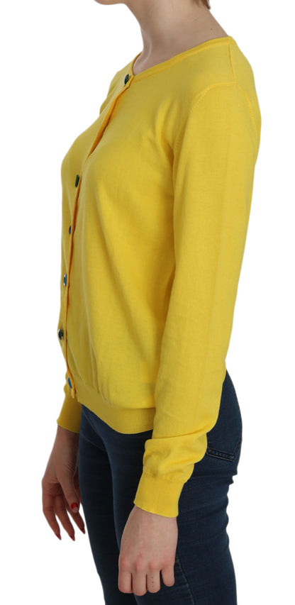 Jucca Radiant Yellow Cotton Sweater Jucca