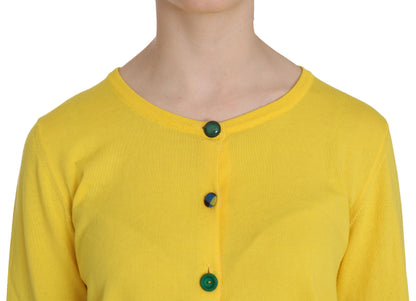 Jucca Radiant Yellow Cotton Sweater Jucca