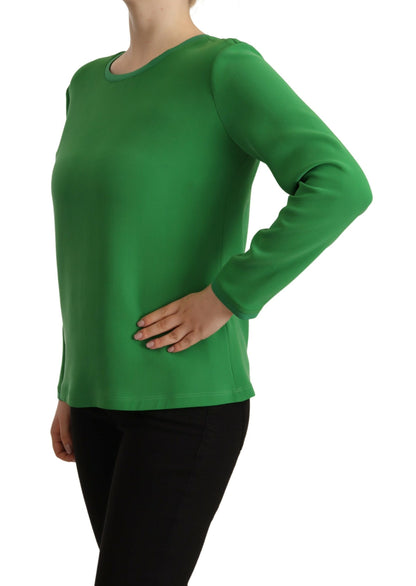 Armani Elegant Silk Long Sleeve Sweater in Lush Green Armani