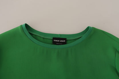 Armani Elegant Silk Long Sleeve Sweater in Lush Green Armani