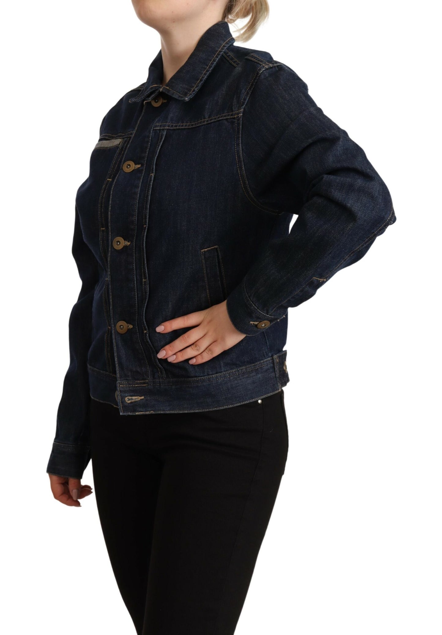 Master Coat Chic Dark Blue Denim Jacket Master Coat