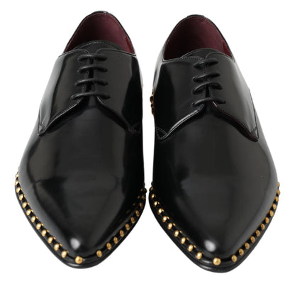 Dolce & Gabbana Elegant Studded Derby Formal Shoes Dolce & Gabbana