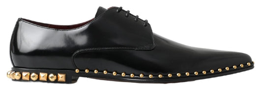 Dolce & Gabbana Elegant Studded Derby Formal Shoes Dolce & Gabbana