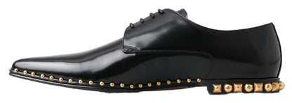 Dolce & Gabbana Elegant Studded Derby Formal Shoes Dolce & Gabbana