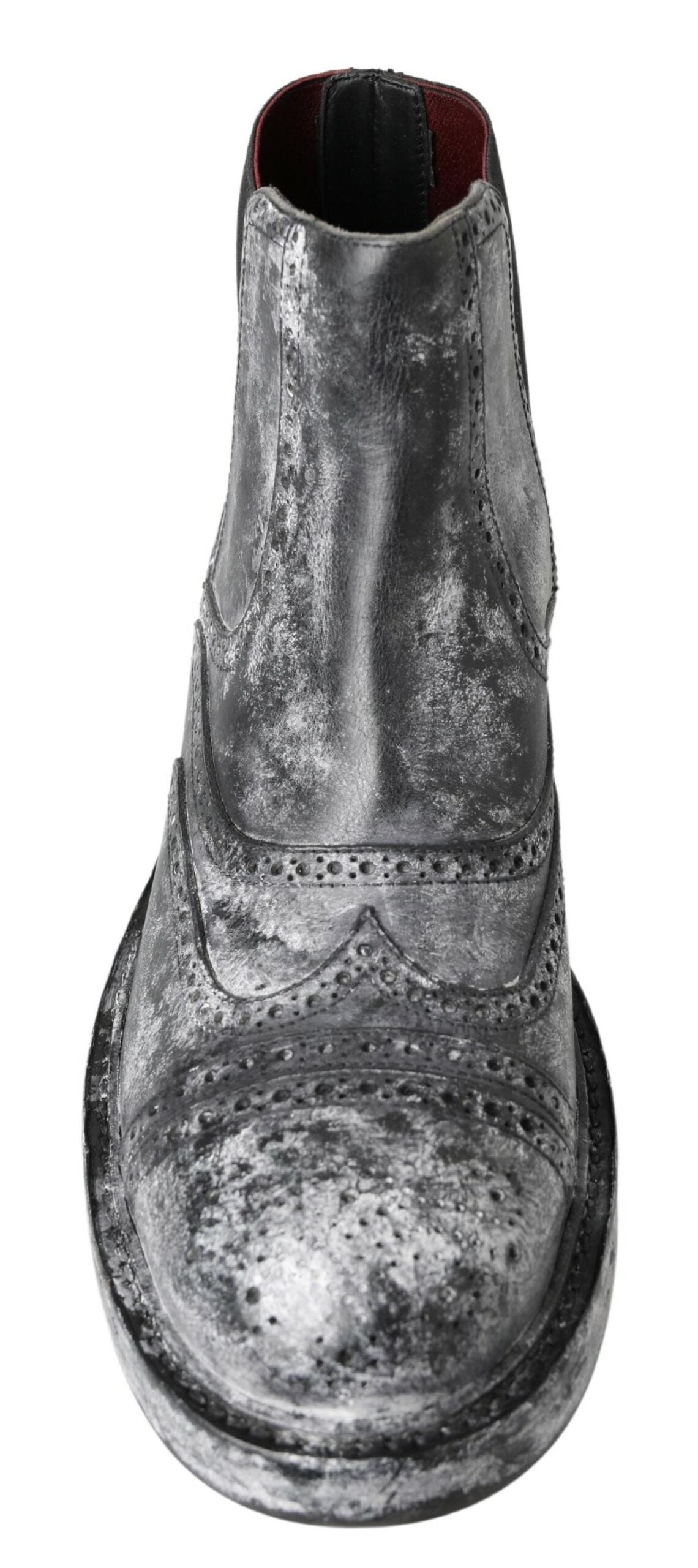 Dolce & Gabbana Elegant Black Faded Chelsea Ankle Boots Dolce & Gabbana