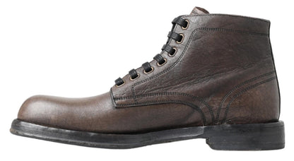 Dolce & Gabbana Elegant Horse Leather Lace-Up Boots Dolce & Gabbana